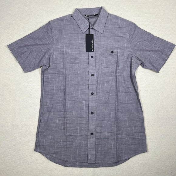 Travis Mathew Other - Travis Mathew Shirt Mens Small Heather Nightshade Rambler Button Up Short Sleeve